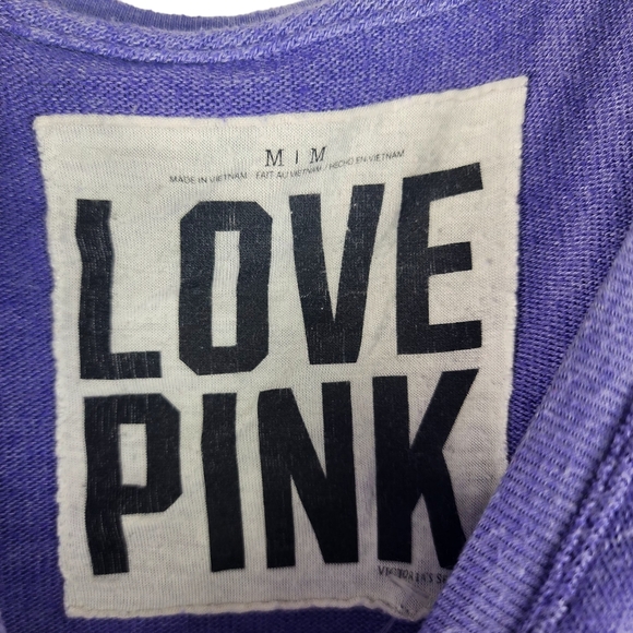 LOVE PINK Victorias Secret Womens Medium Off Shoulder Sweater 86 Long Sleeve Top - Picture 4 of 5